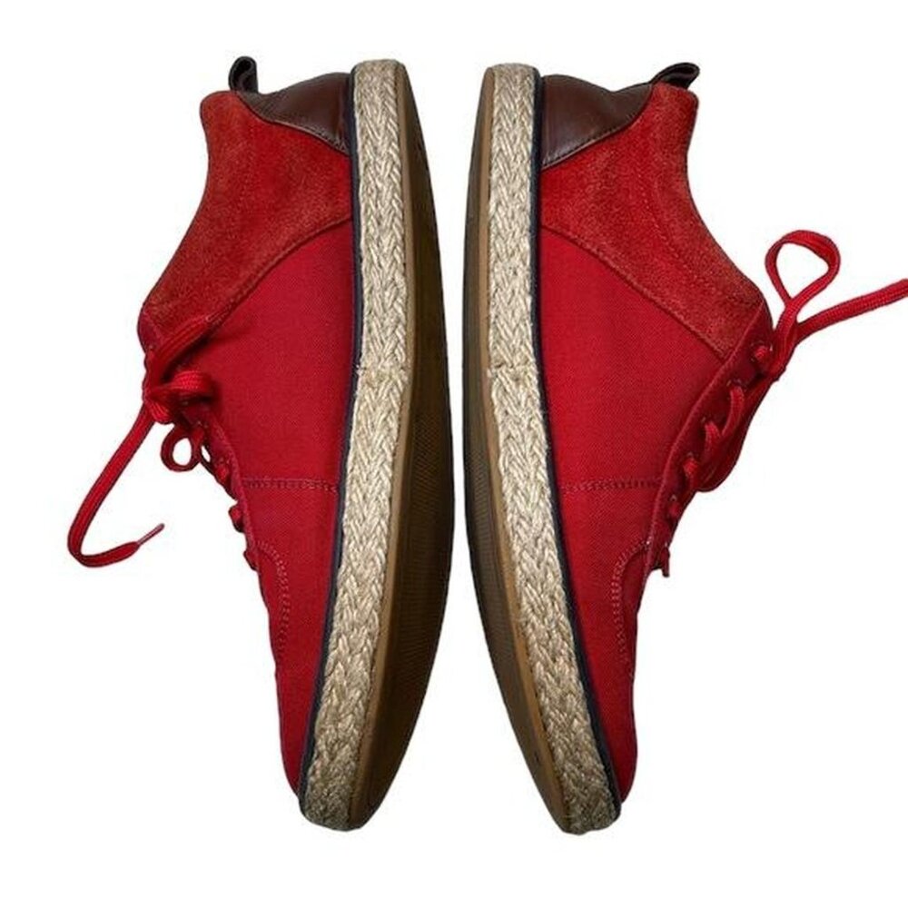 🔥 Louis Vuitton Red Canvas Espadrilles Sneakers Men’s SZ 6.5 - Picture 6 of 8
